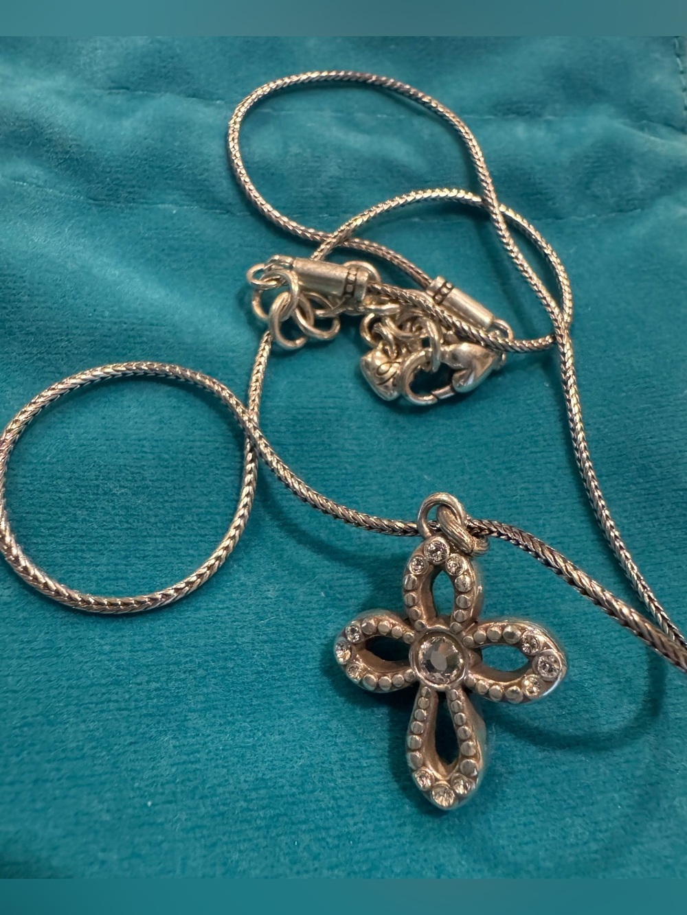 Brighton Cross Necklace With Rhinestones
